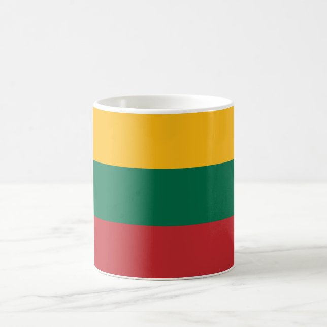 Taza De Café Mug con bandera de Lituania (Centro)