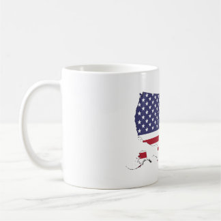 Taza De Café Mug con bandera de mapa estadounidense