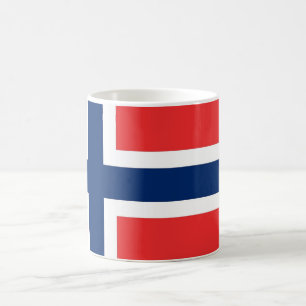 Taza De Café Mug con bandera de Noruega