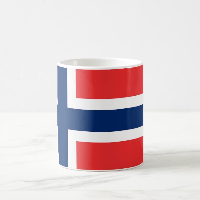 Taza De Café Mug con bandera de Noruega (Centro)