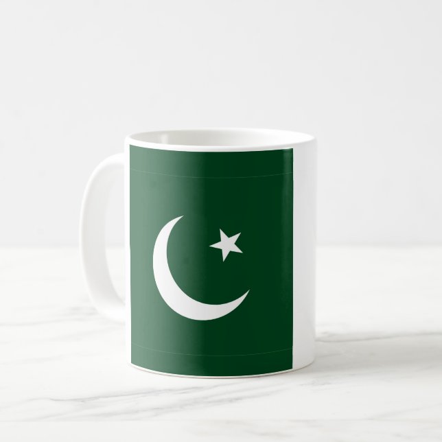 Taza De Café Mug con bandera de Pakistán (Anverso izquierdo)