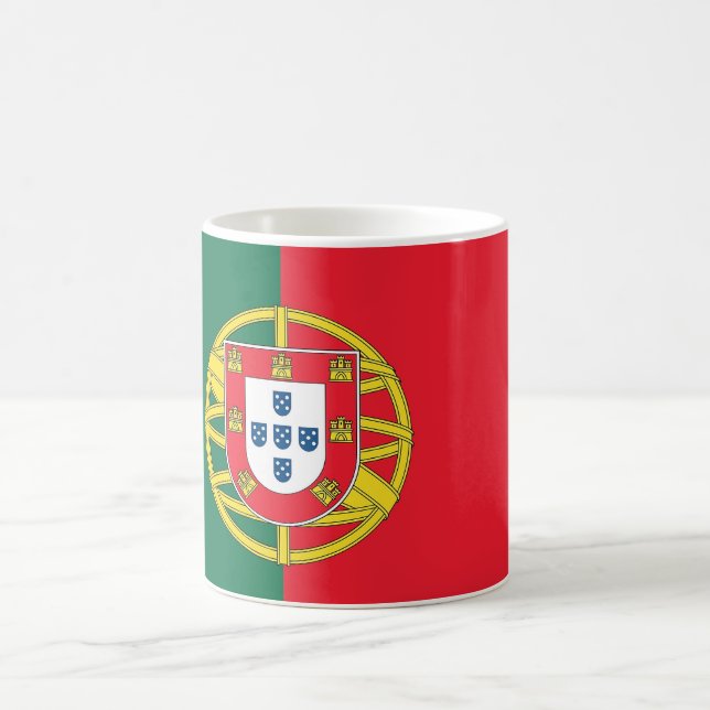 Taza De Café Mug con bandera de Portugal (Centro)