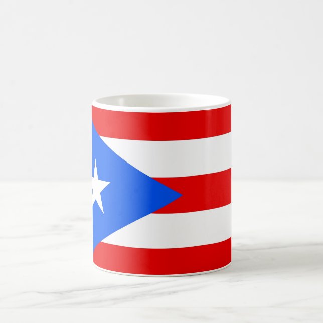 Taza De Café Mug con bandera de Puerto Rico - Estados Unidos (Centro)
