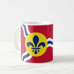 Taza De Café Mug con bandera de San Luis, Missouri