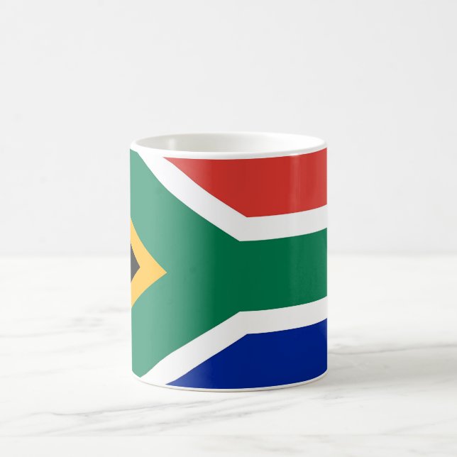 Taza De Café Mug con bandera de Sudáfrica (Centro)