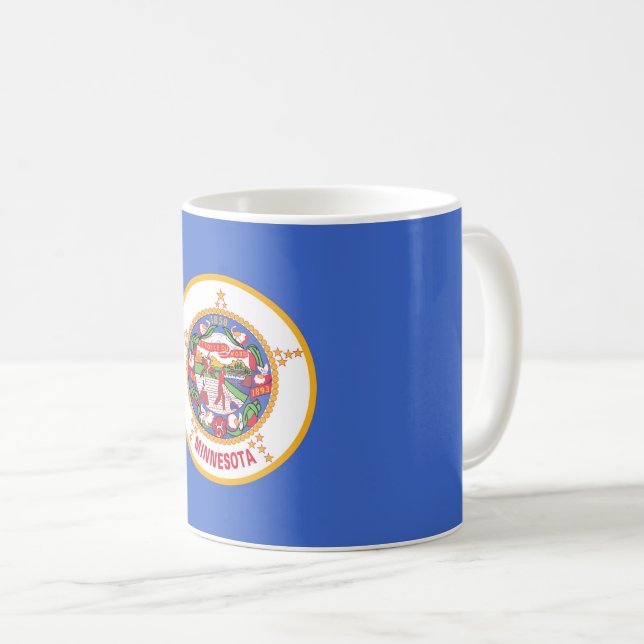 Taza De Café Mug con bandera del estado de Minnesota - Estados  (Anverso derecho)