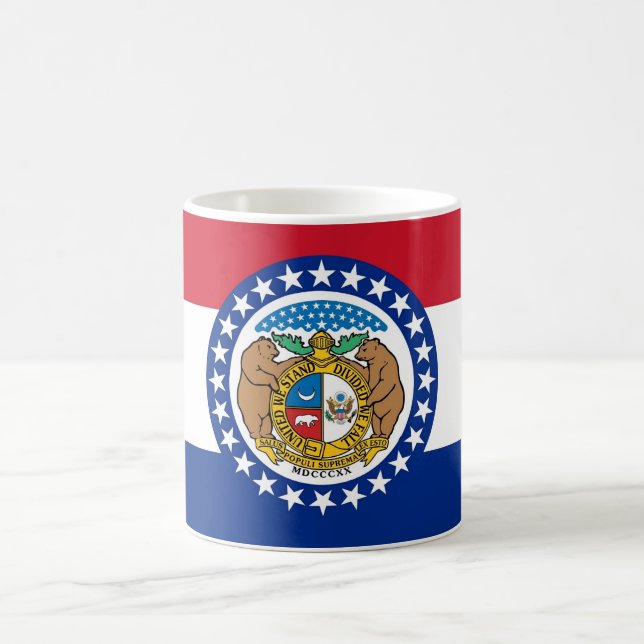 Taza De Café Mug con bandera del estado de Misuri - Estados Uni (Centro)