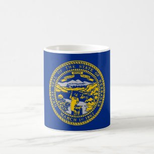 Taza De Café Mug con bandera del estado de Nebraska - Estados U