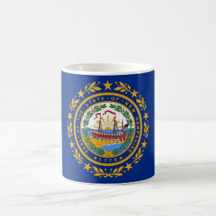Taza De Café Mug con bandera del estado de New Hampshire - Esta