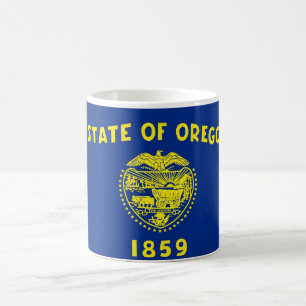 Taza De Café Mug con bandera del estado de Oregón - Estados Uni
