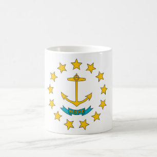 Taza De Café Mug con bandera del estado de Rhode Island - Estad