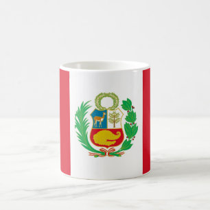 Taza De Café Mug con bandera del Perú