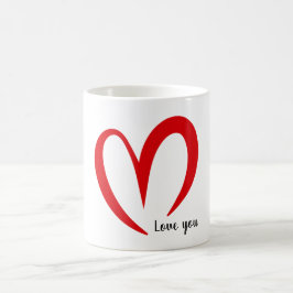 Taza De Café Mug con corazón rojo para El día de San Valentín