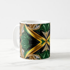 Taza De Café Mug con el diseño de colores jamaiquinos