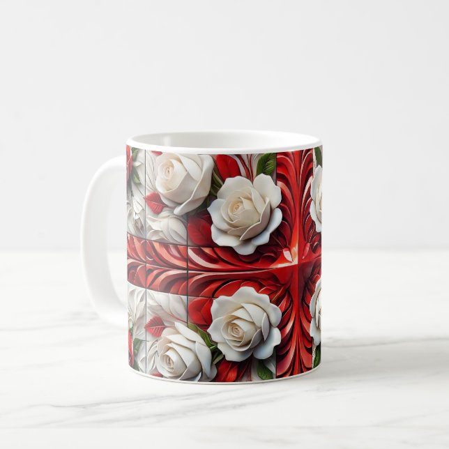 Taza De Café Mug con el diseño de Rosas ingleses (Anverso izquierdo)