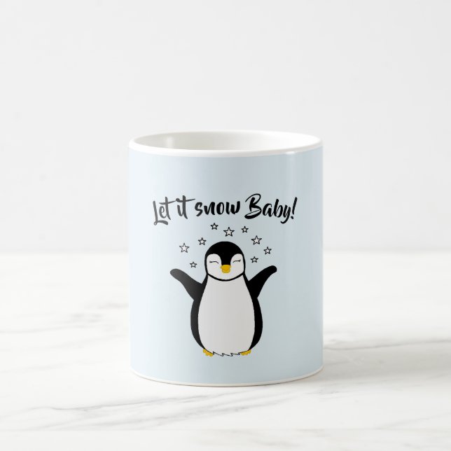 Taza De Café Mug con el lindo pingüino bebé (Centro)