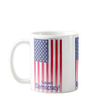 Mug con el mensaje "Apoya la democracia"