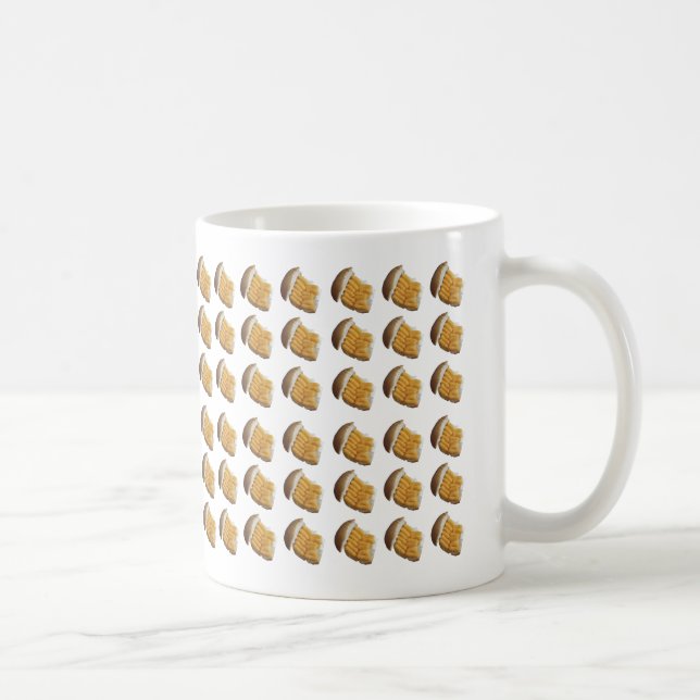 Taza De Café Mug con estafa de comida rápida. (Derecha)