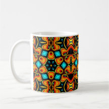 Mug con estampado amarillo azul