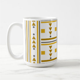 Taza De Café Mug con estampado geométrico amarillo moderno