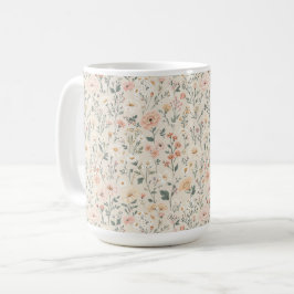 Taza De Café Mug con flores silvestres