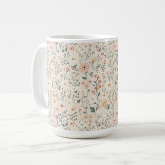 Taza De Café Mug con flores silvestres