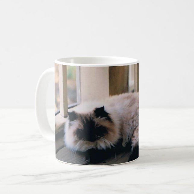 Taza De Café Mug con foto de un gato himalayo (Anverso izquierdo)