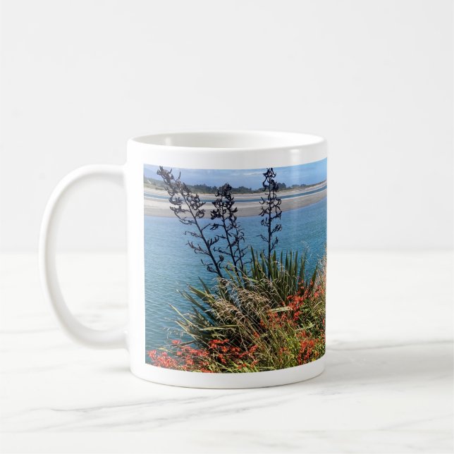 Taza De Café Mug con foto del río Hokitika (Izquierda)