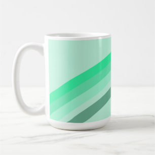 Taza De Café Mug con franjas verdes serenas