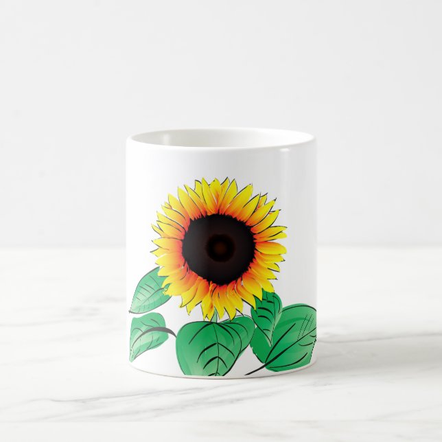 Taza De Café Mug con girasol (Centro)