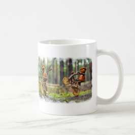 Taza De Café Mug con graciosos elfos de bellota ciclistas
