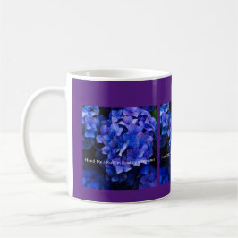 Taza De Café Mug con Hydrangeas Púrpura Háganme un fan