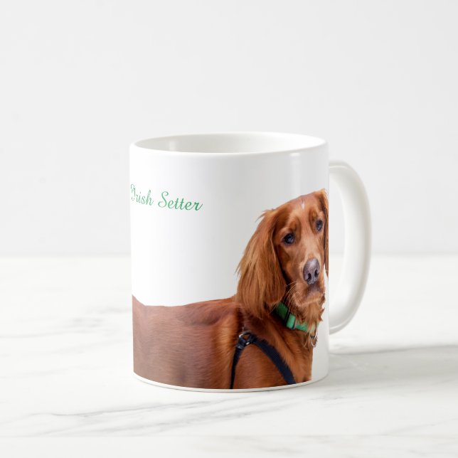 Taza De Café Mug con irlandés Setter (Anverso derecho)