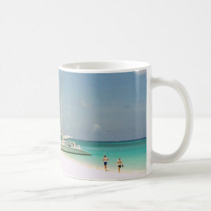 Taza De Café Mug con la escena de la playa del Gran Caimán