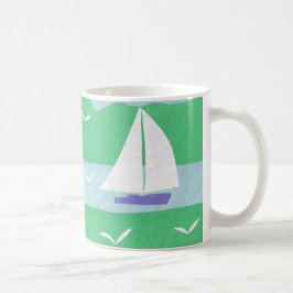Taza De Café Mug con la escena del velero