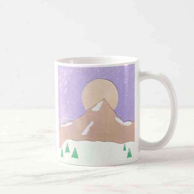 Taza De Café Mug con la montaña nevada (Derecha)