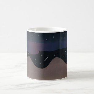 Taza De Café Mug con la montaña nocturna