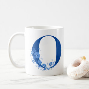 Taza De Café Mug Con Letra Floral O Monogramo