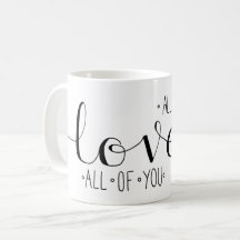 Mug con letras de mano