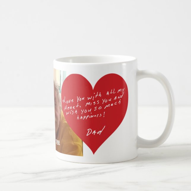 Taza De Café Mug con mensaje de papá en el cielo (Derecha)
