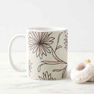 Taza De Café Mug con patrón de floración abstracto