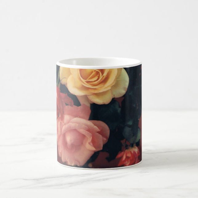 Taza De Café Mug con patrón de Rosa gigante (Centro)