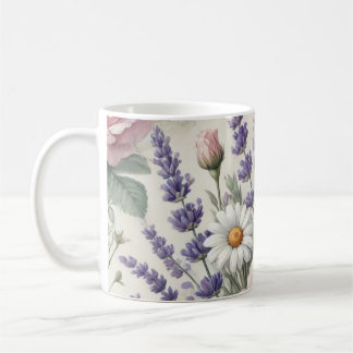 Taza De Café Mug con patrón floral acuarela 2/6