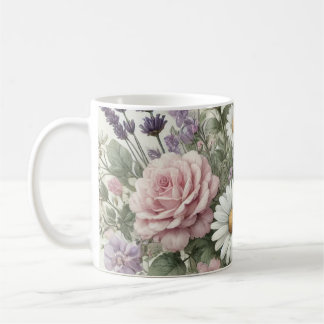 Taza De Café Mug con patrón floral acuarela 6/6