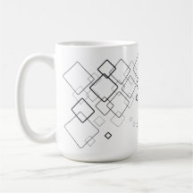 Mug con patrón geométrico.