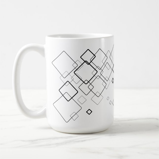 Taza De Café Mug con patrón geométrico. (Izquierda)