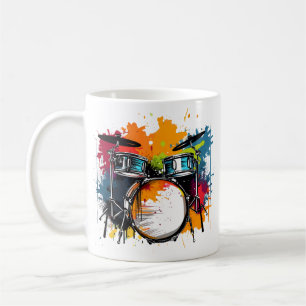 Taza De Café Mug Con Tambor Y Cita