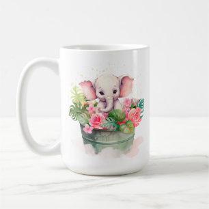 Taza De Café Mug con un elefante lindo y la inscripción