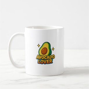 Taza De Café Mug con un ilustracion de un aguacate y las venas