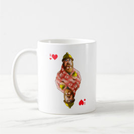 Taza De Café Mug con una figura de la carta rey de corazones